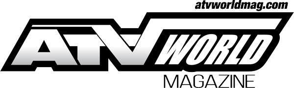 Logo of ATV World Magazine with a black and white design.