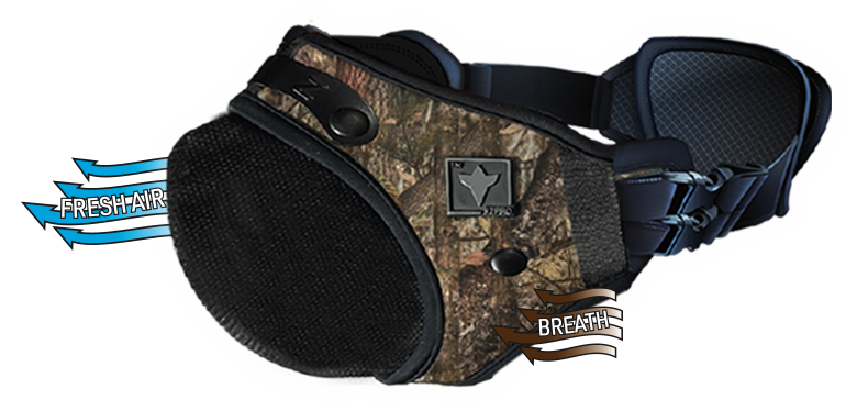 RZ Mask Camo RZM3: Hunt, work, or play with ultimate comfort and patented 3-strap versatility!