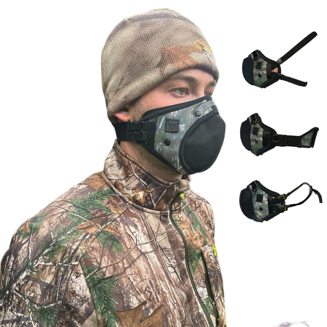 RZ Mask Camo RZM3: Hunt, work, or play with ultimate comfort and patented 3 - strap versatility! - RZ Mask