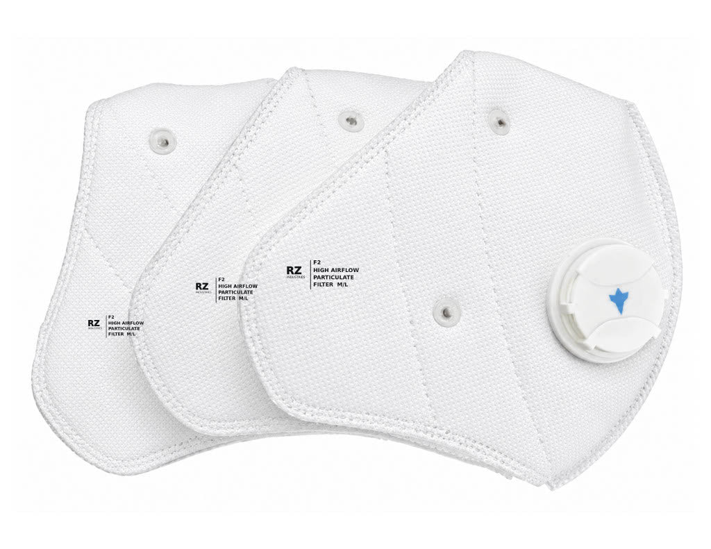 RZM3 High Flow F2 Replacement Filters 3-Pack | 99.9% Particulate Filtration + Maximum Airflow - Air Filters - RZ Mask