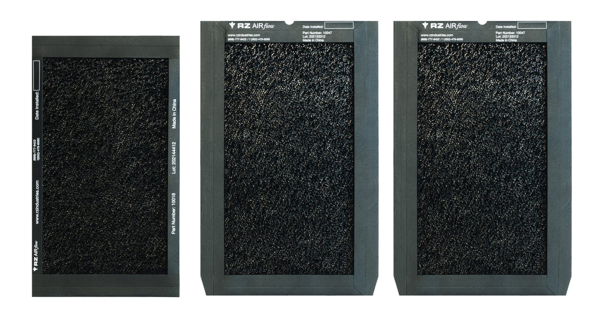 RZ AIRFlow - Active Carbon Replacement Filter Kit - 3 Pack A/C - 2.5g - RZ Mask
