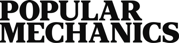 Black 'Popular Mechanics' logo on a white background