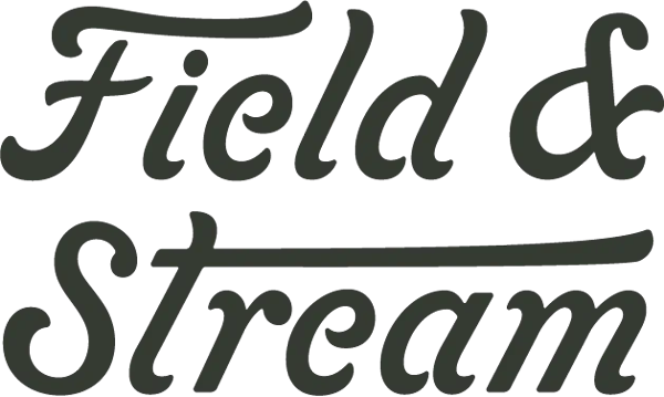 Black 'Field & Stream' logo on a white background