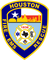 Houston Fire Department logo with blue, yellow, and red colors.
