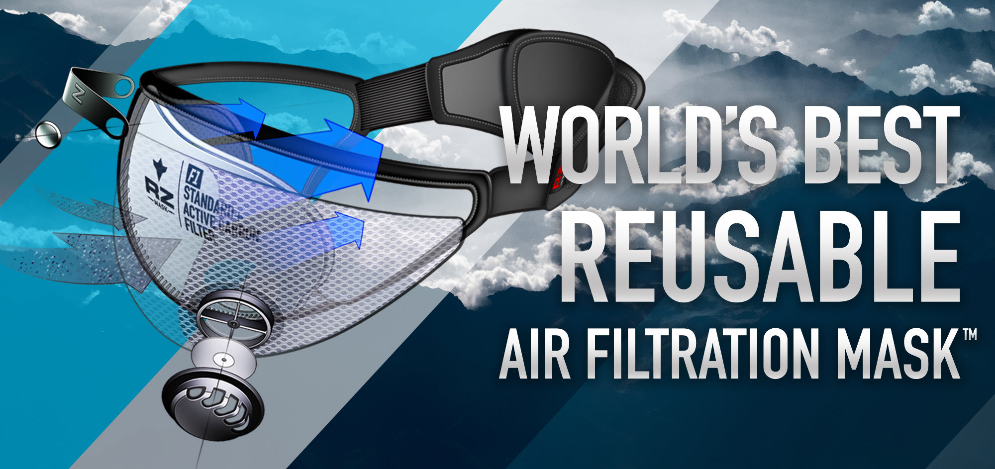 World's Best Reusable Air Filtration Mask - Image of the RZ Mask