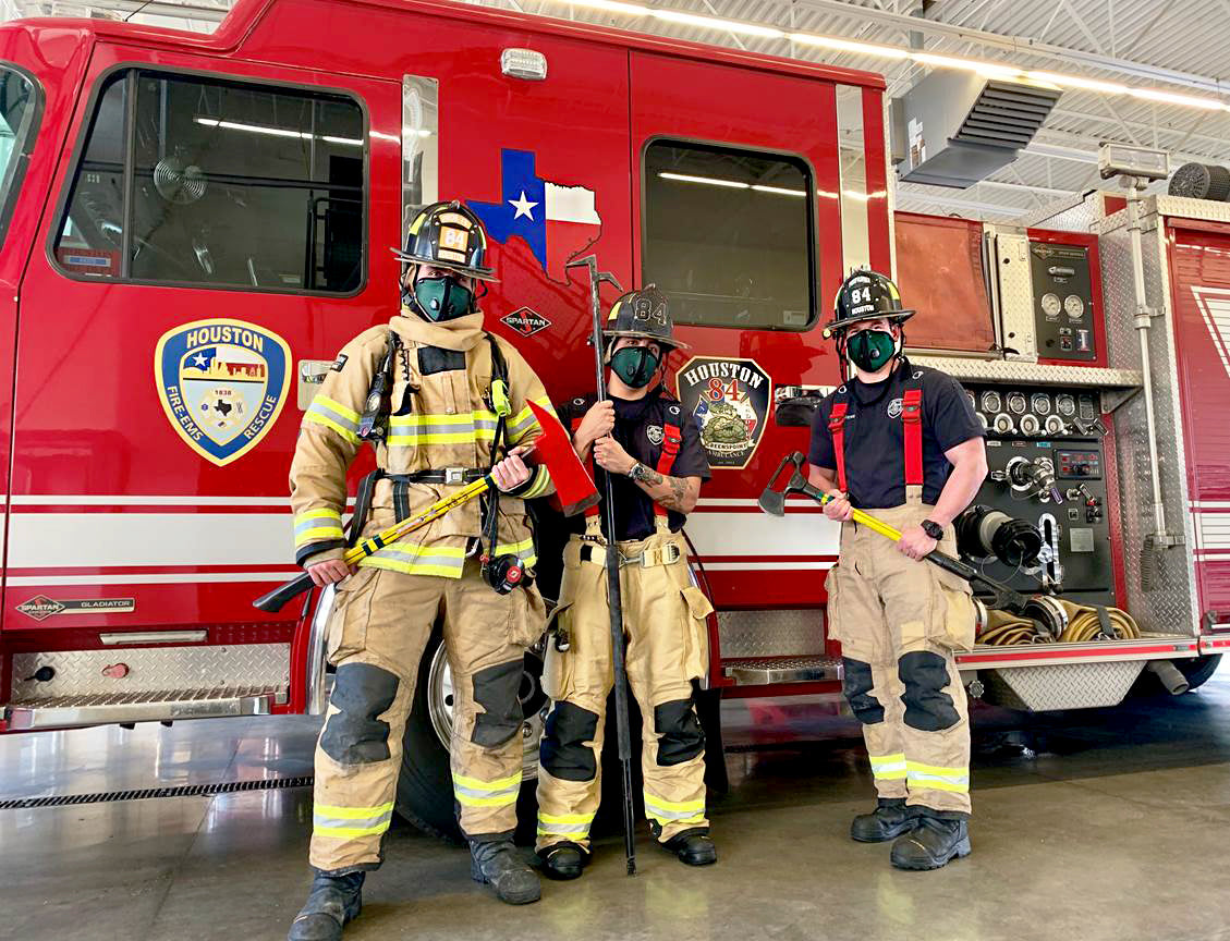 Firefighters from Houston Fire Dept. Wearing RZ Masks