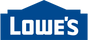 Lowe's logo with blue background and white text