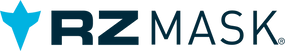 RZ Mask logo with a blue star on a white background