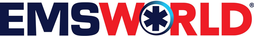 Logo of EMS World with a blue and red design.