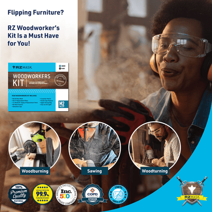 RZ Mask M2 9 - Piece Woodworker's Kit: Your Essential Safety Companion - Bundle - RZ Mask