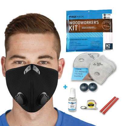 RZ Mask M2 9 - Piece Woodworker's Kit: Your Essential Safety Companion - Bundle - RZ Mask