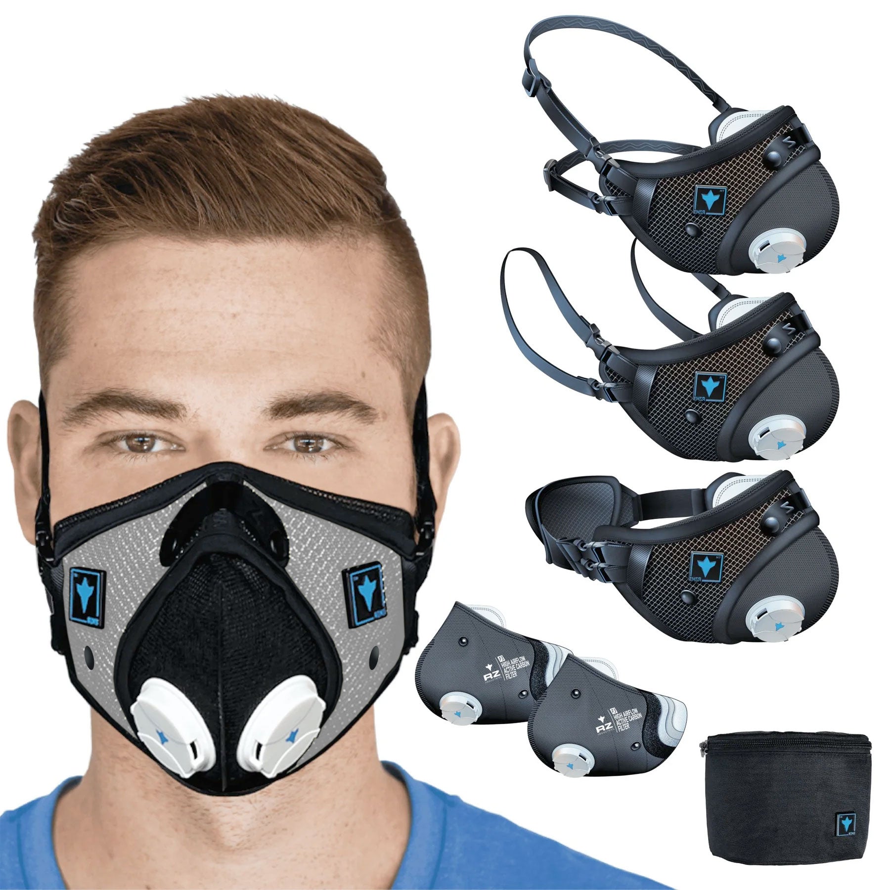 RZM3 MASK: 3 Strap Design, 99% Filtration, Up to 50% Breathability, No Fog Technology *BEST SELLER* - RZM3 Mesh Mask - RZ Mask