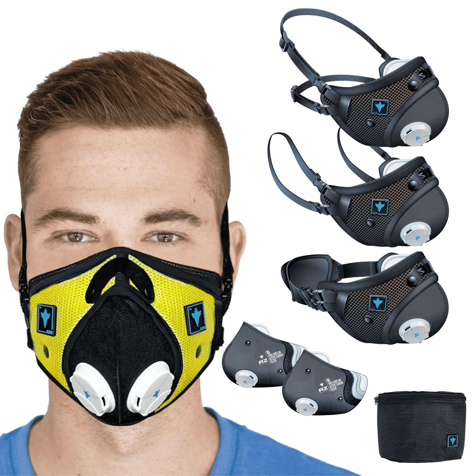 RZM3 MASK: 3 Strap Design, 99% Filtration, Up to 50% Breathability, No Fog Technology *BEST SELLER* - RZM3 Mesh Mask - RZ Mask