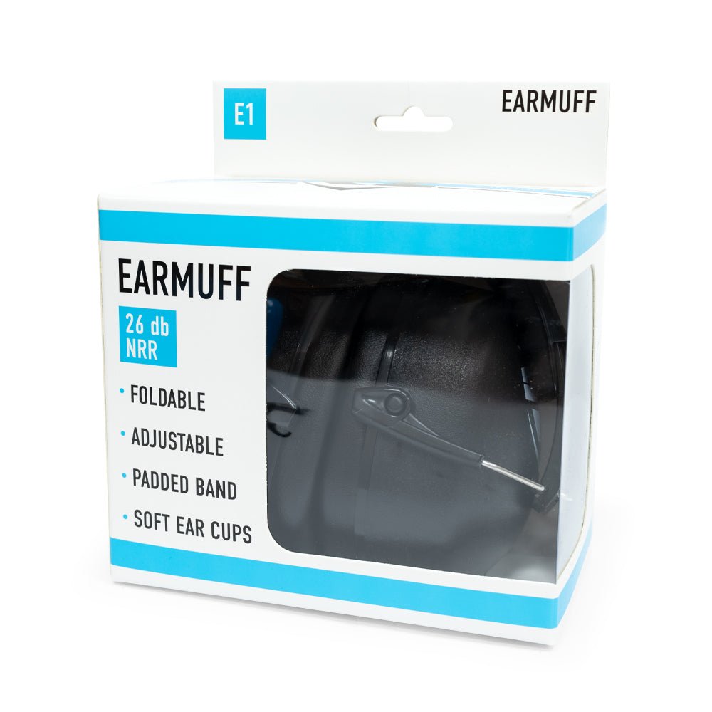Defender Noise Reduction Earmuffs - Black - Earmuffs - RZ Mask