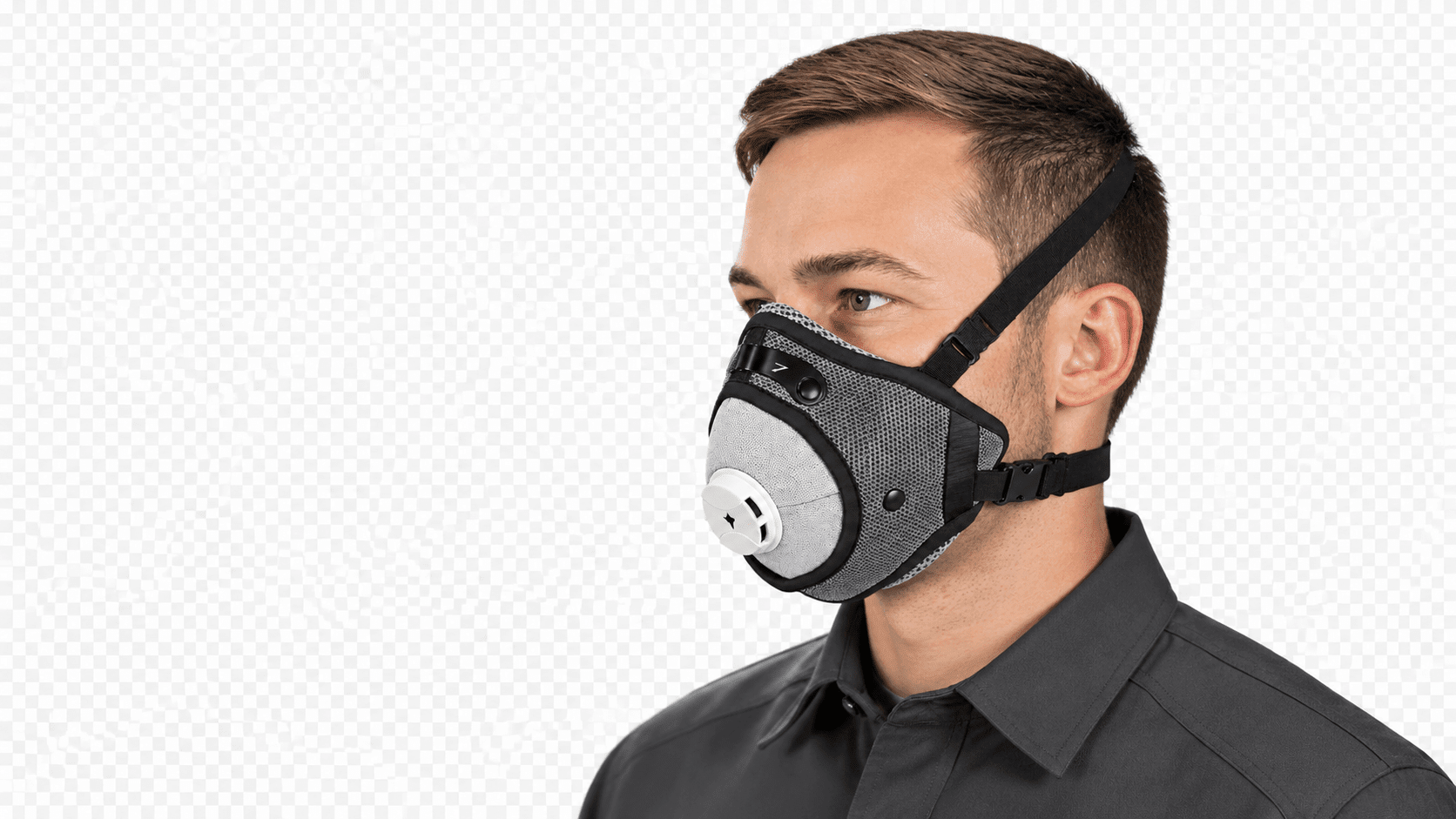 Tanner wearing an RZ respirator